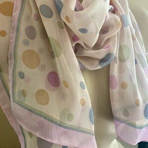 PASTEL vintage chiffon scarf